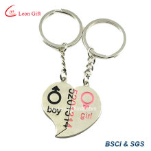 Promo porte-clés coeur en métal personnalisé couple personnalisé